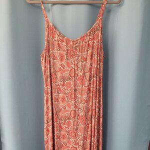 Women's Old Navy Paisley Maxi Dress | Size 12 | Boho Summer Rayon
